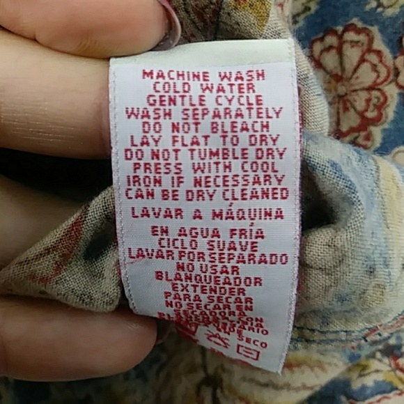 Ralph Lauren Men's Large Vintage Floral Button Up Long Sleeve Shirt - Picture 8 of 9